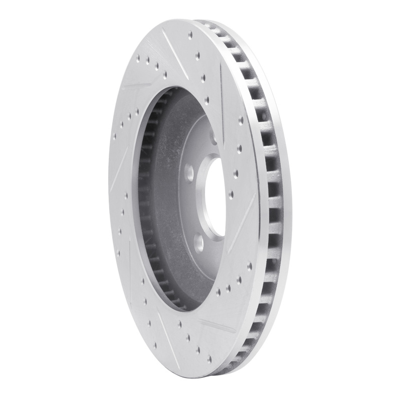Picture of R1 05-14 Ford Mustang Front Left Drilled & Slotted Silver Brake Rotor