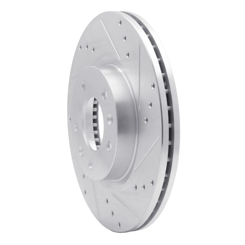 Picture of R1 06-13 Ford Fusion Front Right Drilled & Slotted Silver Brake Rotor