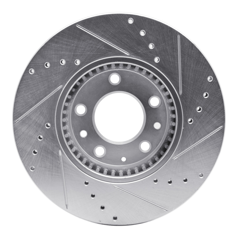 Picture of R1 06-13 Ford Fusion Front Left Drilled & Slotted Silver Brake Rotor
