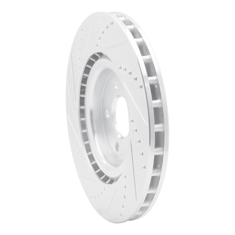 Picture of R1 07-14 Ford Mustang Front Right Drilled & Slotted Silver Brake Rotor
