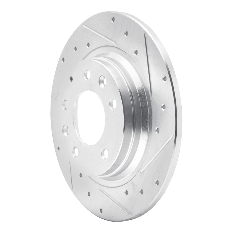 Picture of R1 98-15 Ford Fusion Rear Right Drilled & Slotted Silver Brake Rotor