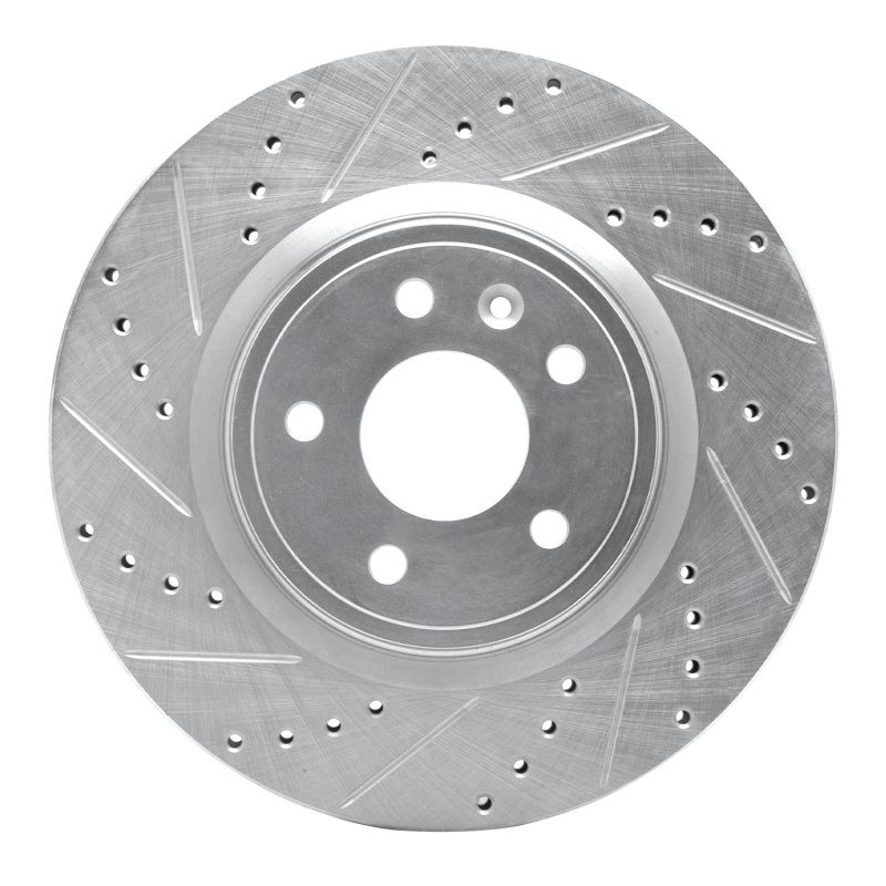 Picture of R1 11-19 Ford Explorer Front Left Drilled & Slotted Silver Brake Rotor