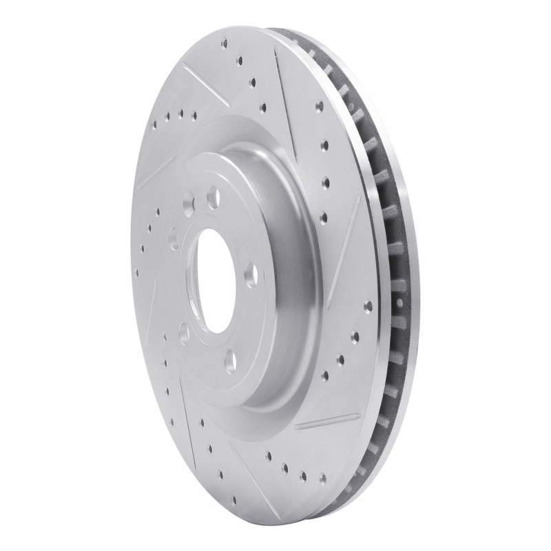 Picture of R1 11-14 Ford Mustang Front Right Drilled & Slotted Silver Brake Rotor