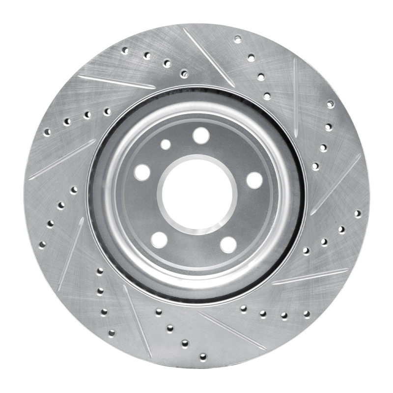 Picture of R1 11-19 Ford Explorer Front Left Drilled & Slotted Silver Brake Rotor