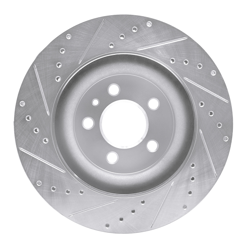 Picture of R1 11-14 Ford Mustang Front Right Drilled & Slotted Silver Brake Rotor