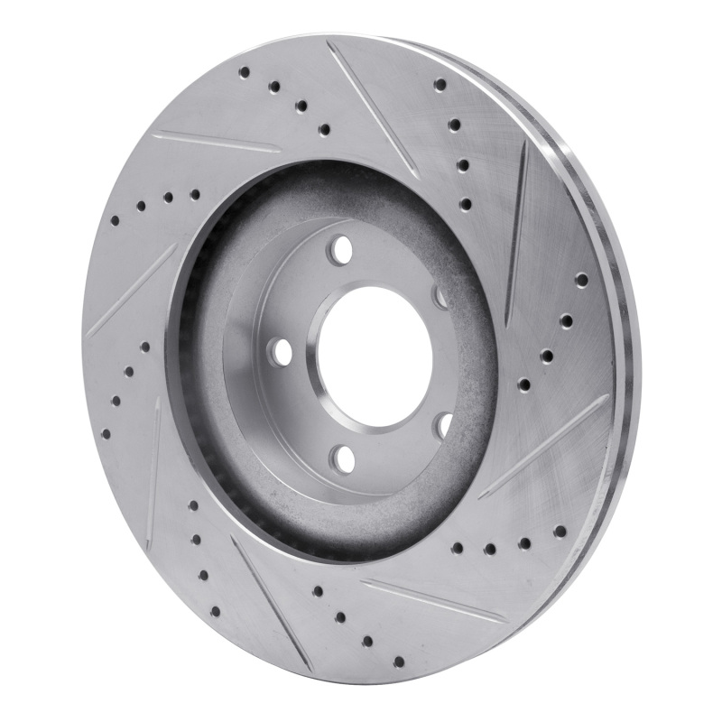 Picture of R1 07-15 Ford Edge Front Left Drilled & Slotted Silver Brake Rotor