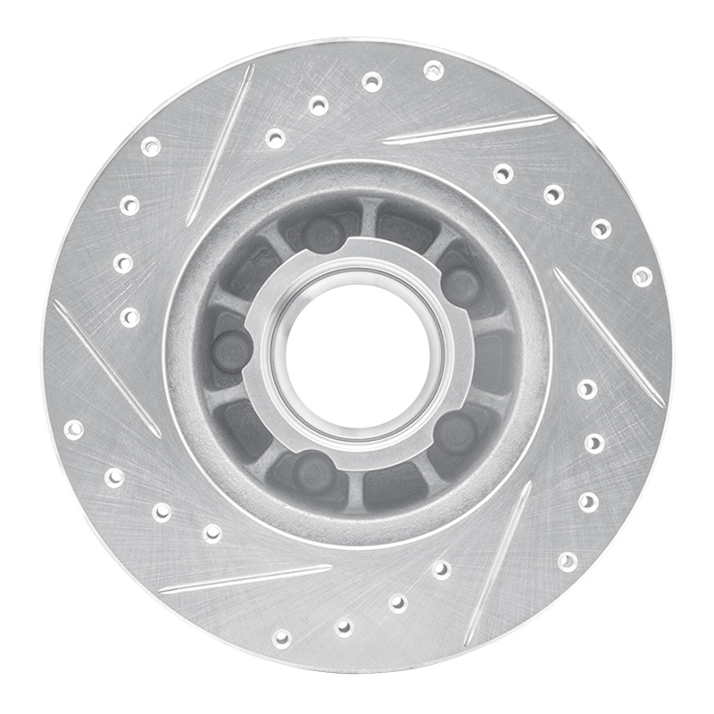 Picture of R1 90-94 Ford Bronco II Front Right Drilled & Slotted Silver Brake Rotor