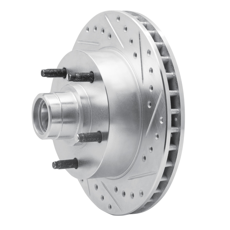 Picture of R1 73-93 Ford E-100 Econoline Front Right Drilled & Slotted Silver Brake Rotor