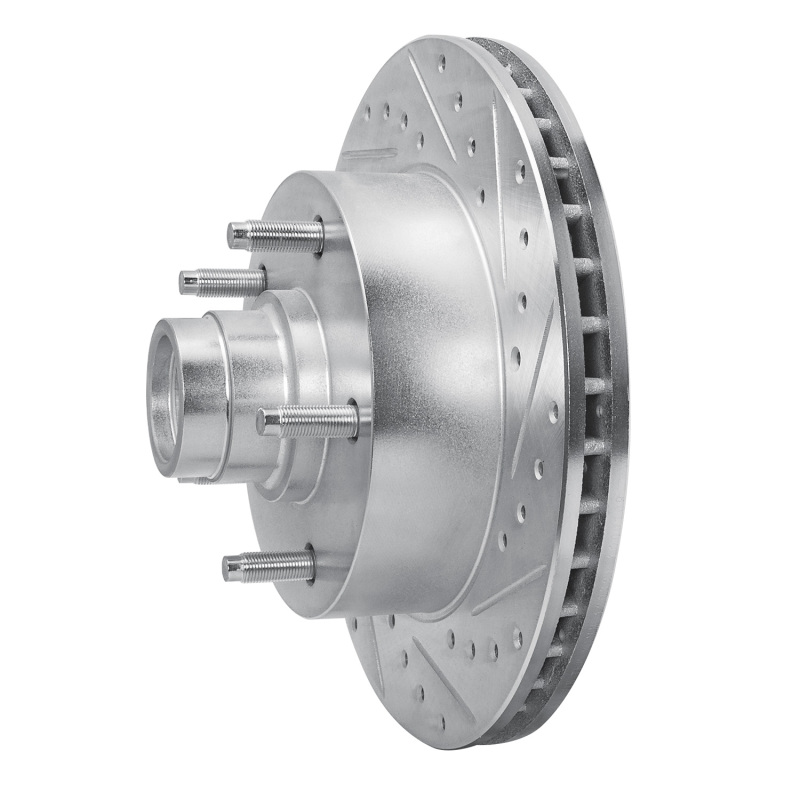 Picture of R1 94-01 Ford E-150 Econoline Club Wagon Front Right Drilled & Slotted Silver Brake Rotor