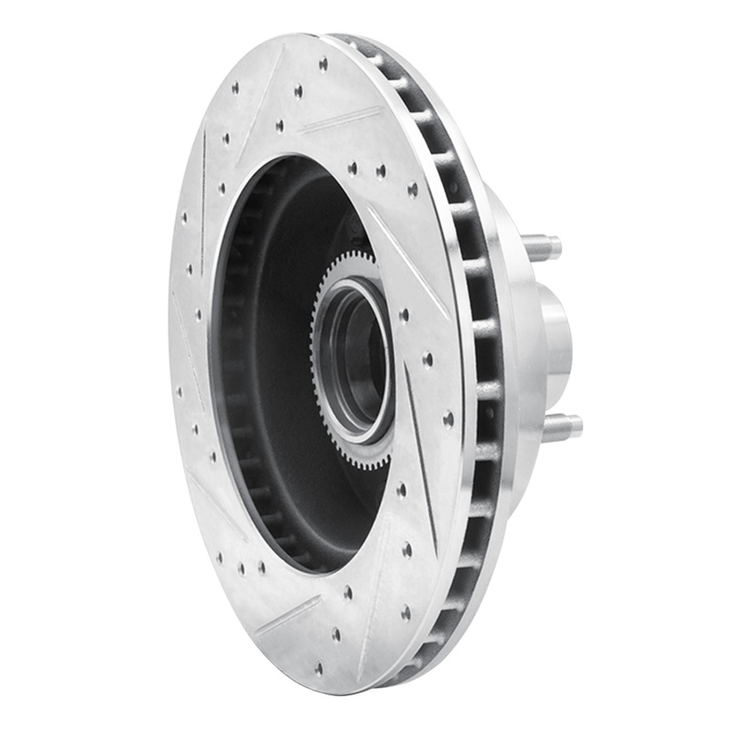 Picture of R1 94-03 Ford E-150 Econoline Club Wagon Front Right Drilled & Slotted Silver Brake Rotor
