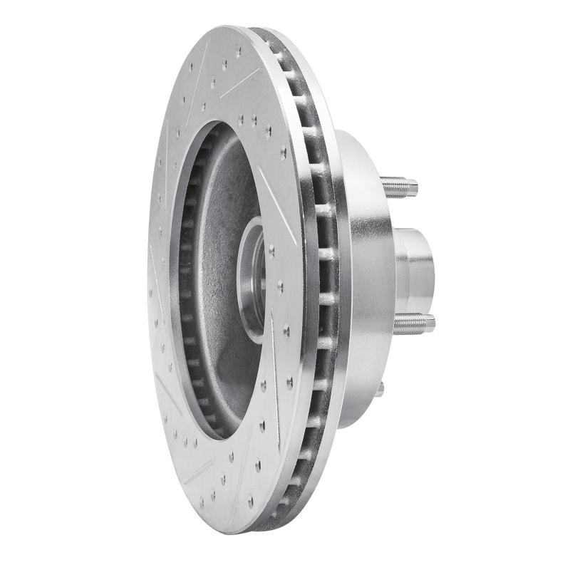Picture of R1 94-01 Ford E-150 Econoline Club Wagon Front Right Drilled & Slotted Silver Brake Rotor
