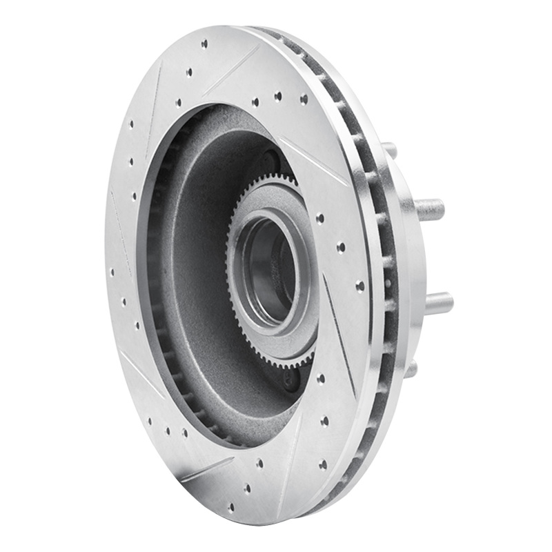 Picture of R1 95-07 Ford E-250 Econoline Front Right Drilled & Slotted Silver Brake Rotor