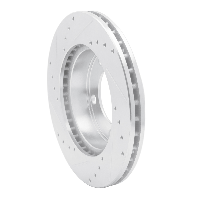 Picture of R1 94-96 Ford F-150 4WD Front Right Drilled & Slotted Silver Brake Rotor