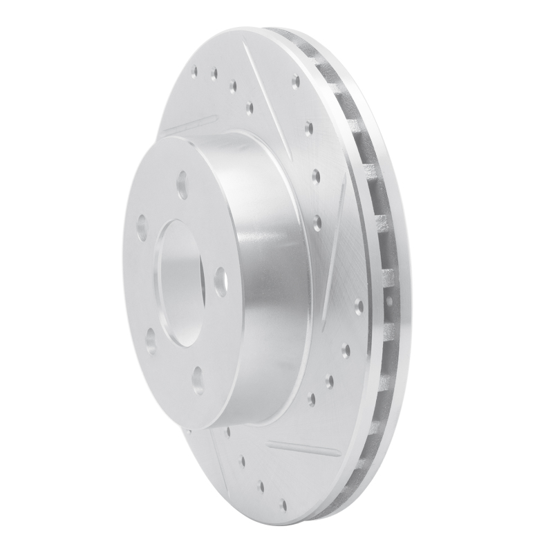 Picture of R1 95-02 Ford Ranger (USA/Canada) Front Right Drilled & Slotted Silver Brake Rotor