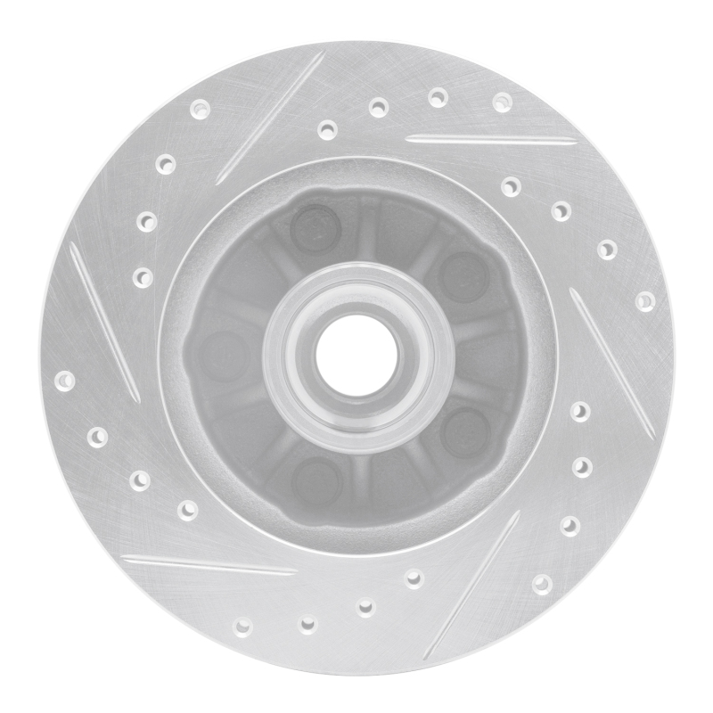 Picture of R1 95-97 Ford Ranger (USA/Canada) Front Right Drilled & Slotted Silver Brake Rotor