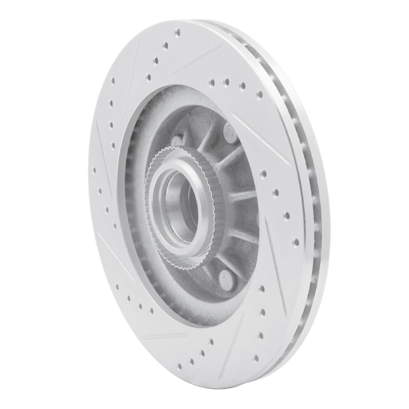 Picture of R1 97-99 Ford F-150 RWD Front Right Drilled & Slotted Silver Brake Rotor