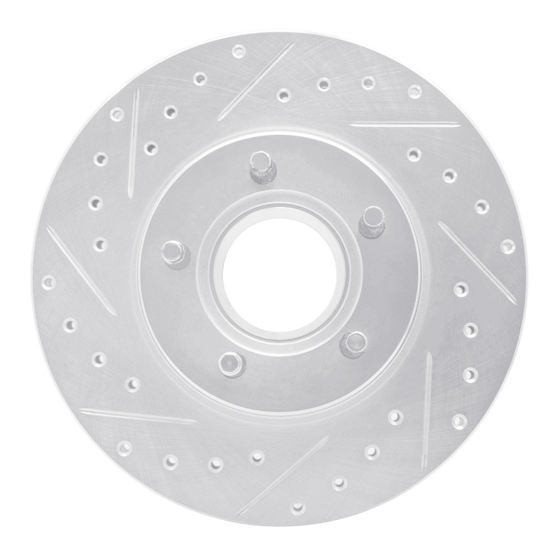 Picture of R1 95-97 Ford Ranger (USA/Canada) Front Left Drilled & Slotted Silver Brake Rotor
