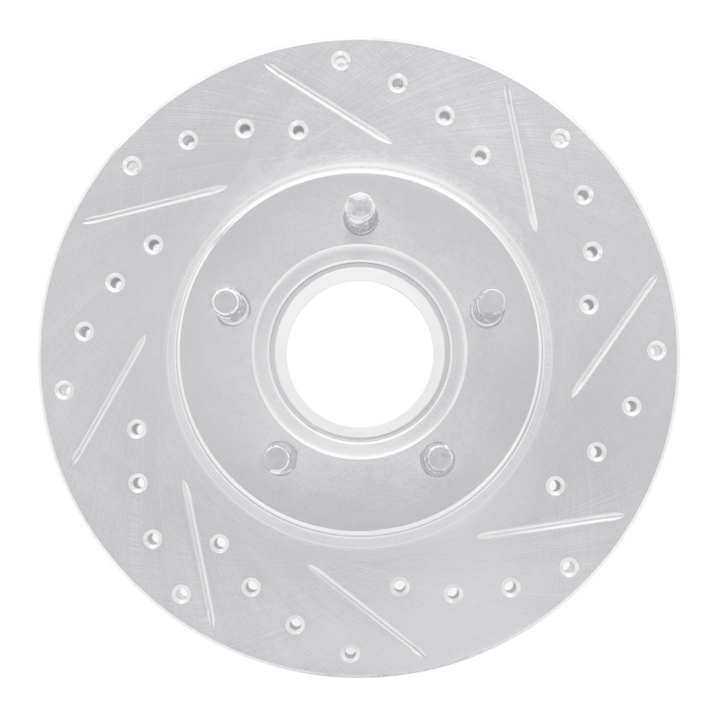 Picture of R1 95-97 Ford Ranger (USA/Canada) Front Right Drilled & Slotted Silver Brake Rotor