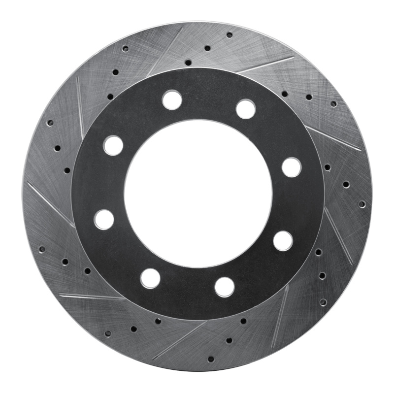 Picture of R1 99-99 Ford F-350 Super Duty 4WD Front Left Drilled & Slotted Silver Brake Rotor