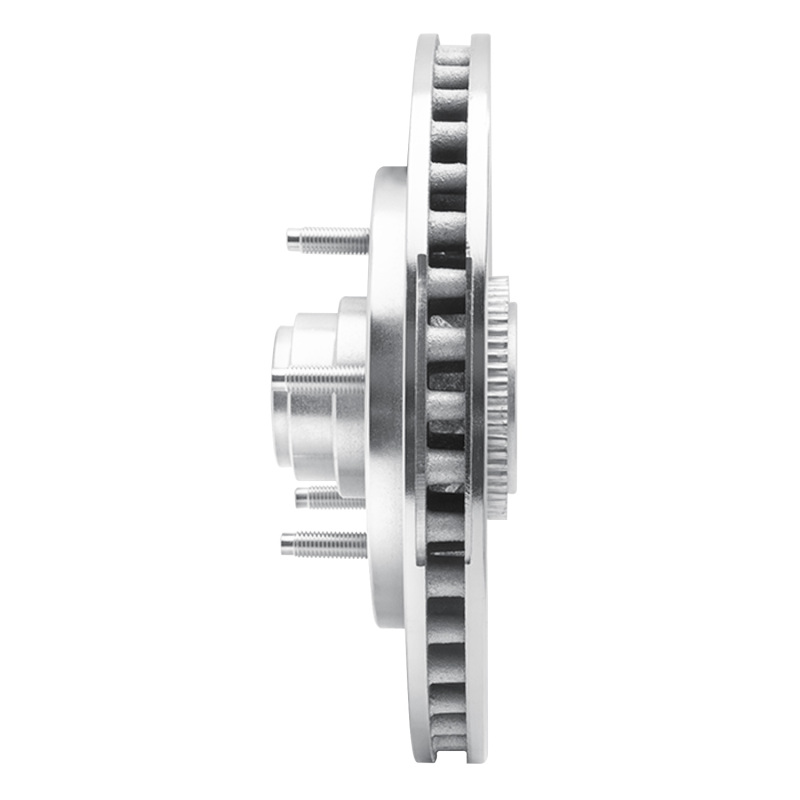 Picture of R1 97-00 Ford F-150 RWD Front Right Drilled & Slotted Silver Brake Rotor