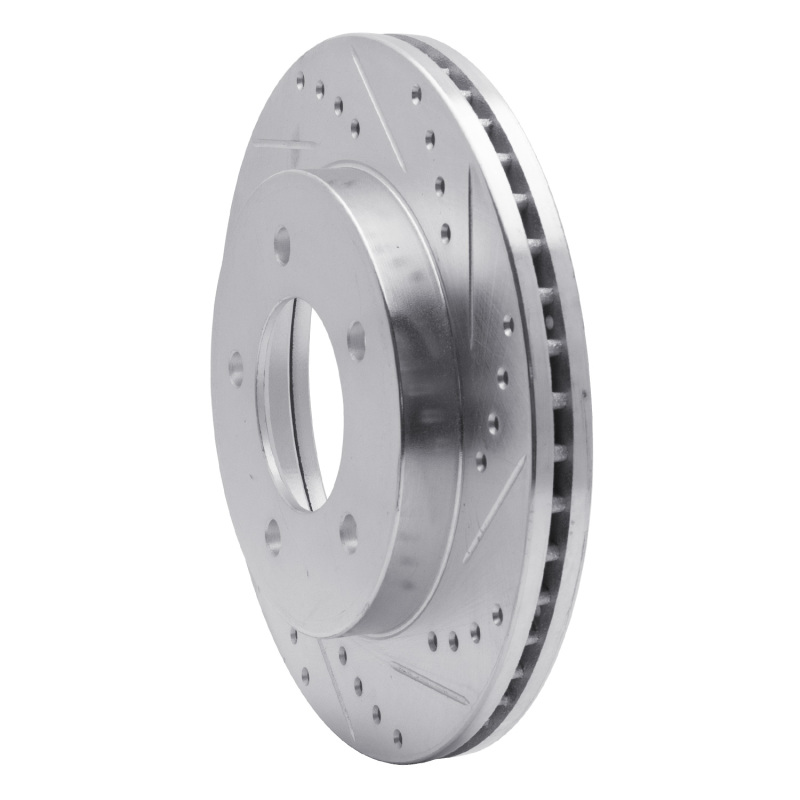 Picture of R1 97-04 Ford F-150 4WD Front Right Drilled & Slotted Silver Brake Rotor