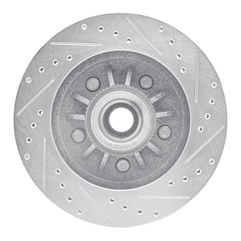 Picture of R1 97-00 Ford Expedition Front Left Drilled & Slotted Silver Brake Rotor