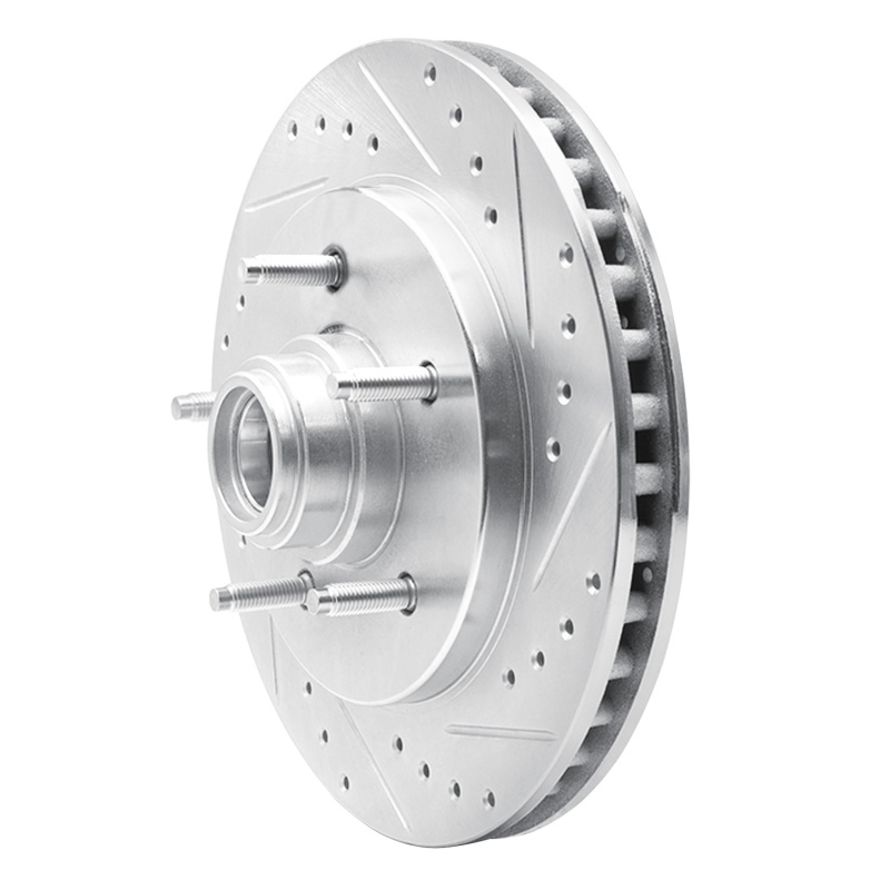Picture of R1 97-00 Ford F-150 RWD Front Right Drilled & Slotted Silver Brake Rotor
