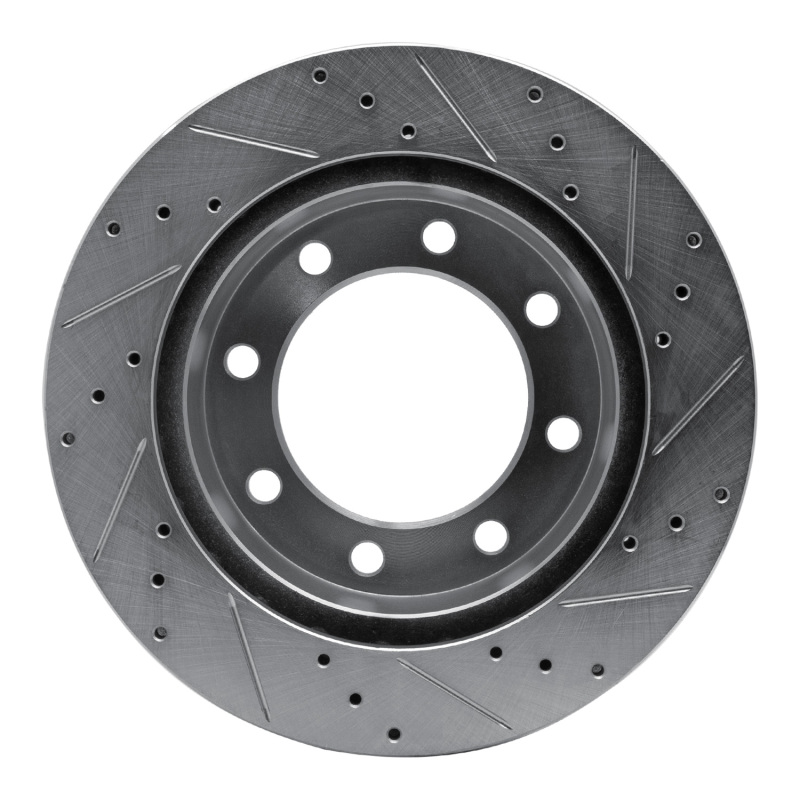 Picture of R1 99-99 Ford F-350 Super Duty 4WD Front Left Drilled & Slotted Silver Brake Rotor