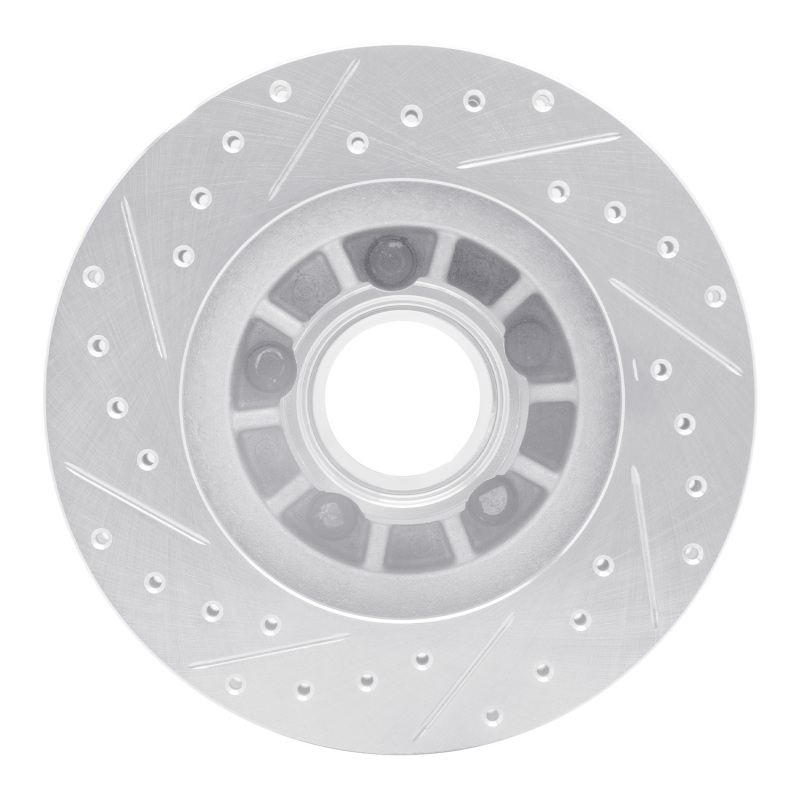 Picture of R1 95-97 Ford Ranger (USA/Canada) Front Right Drilled & Slotted Silver Brake Rotor
