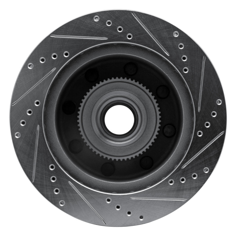 Picture of R1 99-02 Ford Excursion Front Left Drilled & Slotted Silver Brake Rotor