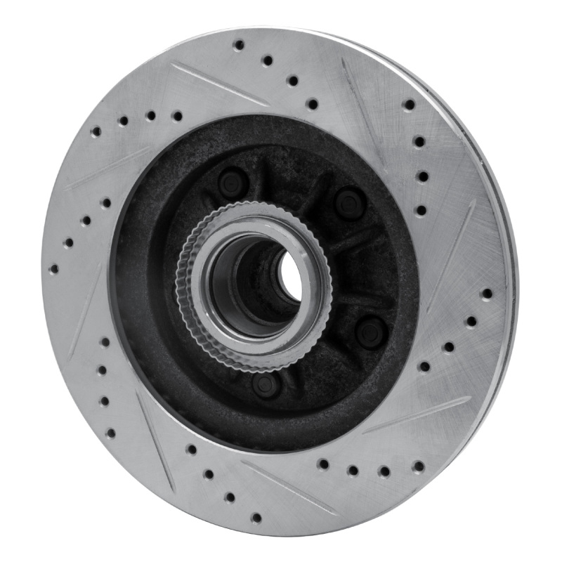 Picture of R1 00-04 Ford F-150 RWD Front Left Drilled & Slotted Silver Brake Rotor