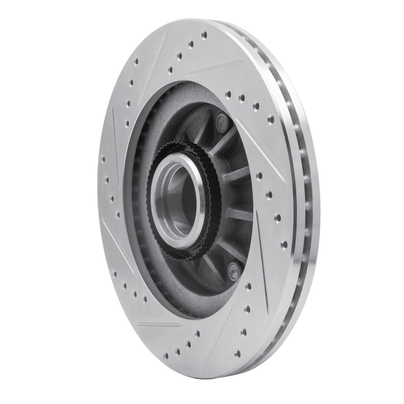 Picture of R1 00-04 Ford F-150 RWD Front Right Drilled & Slotted Silver Brake Rotor