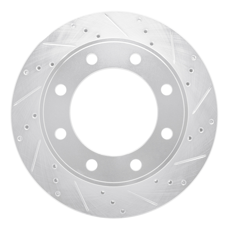Picture of R1 99-05 Ford F-250 4WD (Super Duty) Front Right Drilled & Slotted Silver Brake Rotor