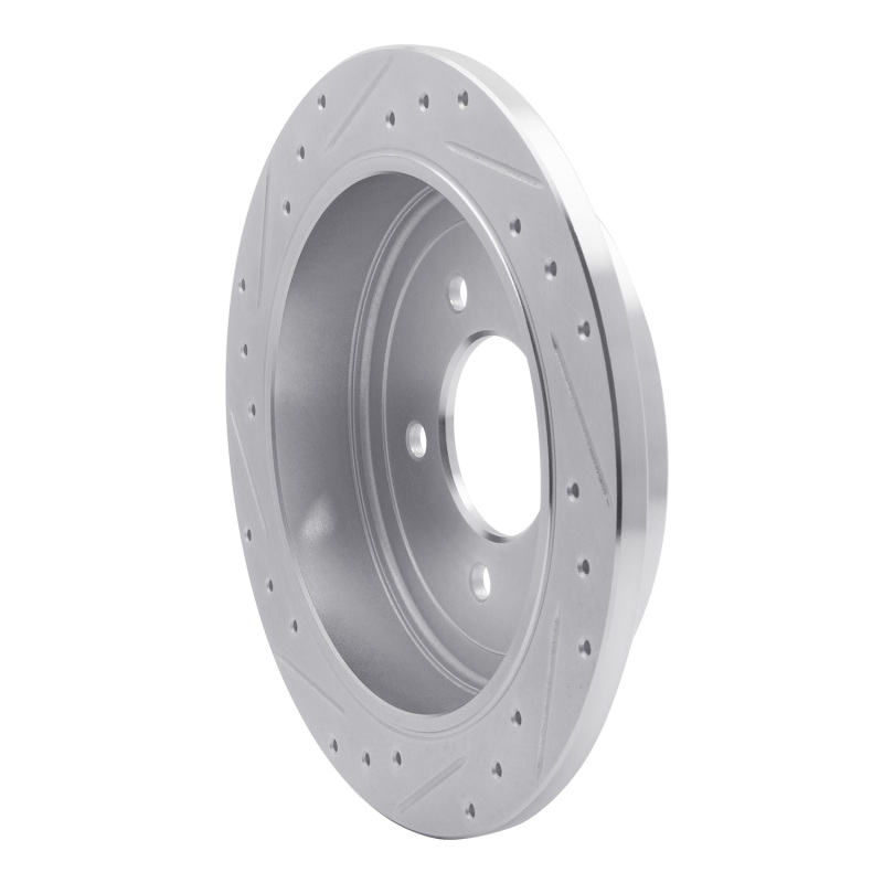 Picture of R1 97-04 Ford F-150 4WD Rear Right Drilled & Slotted Silver Brake Rotor