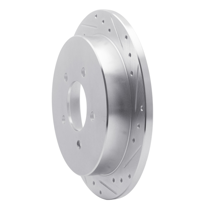 Picture of R1 97-04 Ford F-150 4WD Rear Right Drilled & Slotted Silver Brake Rotor