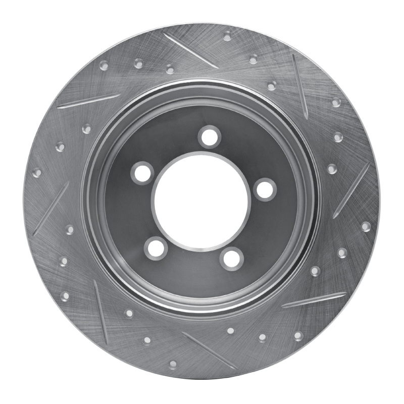 Picture of R1 02-10 Ford Explorer Sport Trac Rear Left Drilled & Slotted Silver Brake Rotor