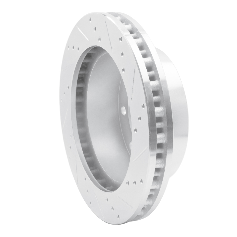 Picture of R1 99-05 Ford F-250 4WD (Super Duty) Front Left Drilled & Slotted Silver Brake Rotor
