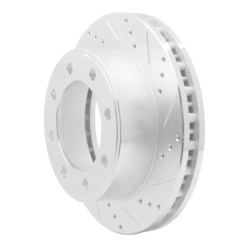 Picture of R1 99-05 Ford F-250 4WD (Super Duty) Front Right Drilled & Slotted Silver Brake Rotor