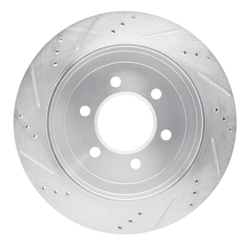 Picture of R1 02-06 Ford Expedition Rear Right Drilled & Slotted Silver Brake Rotor