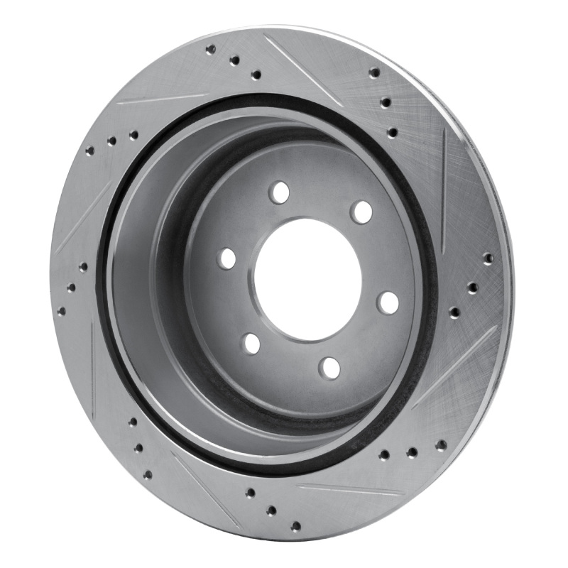 Picture of R1 04-11 Ford F-150 4WD Rear Left Drilled & Slotted Silver Brake Rotor