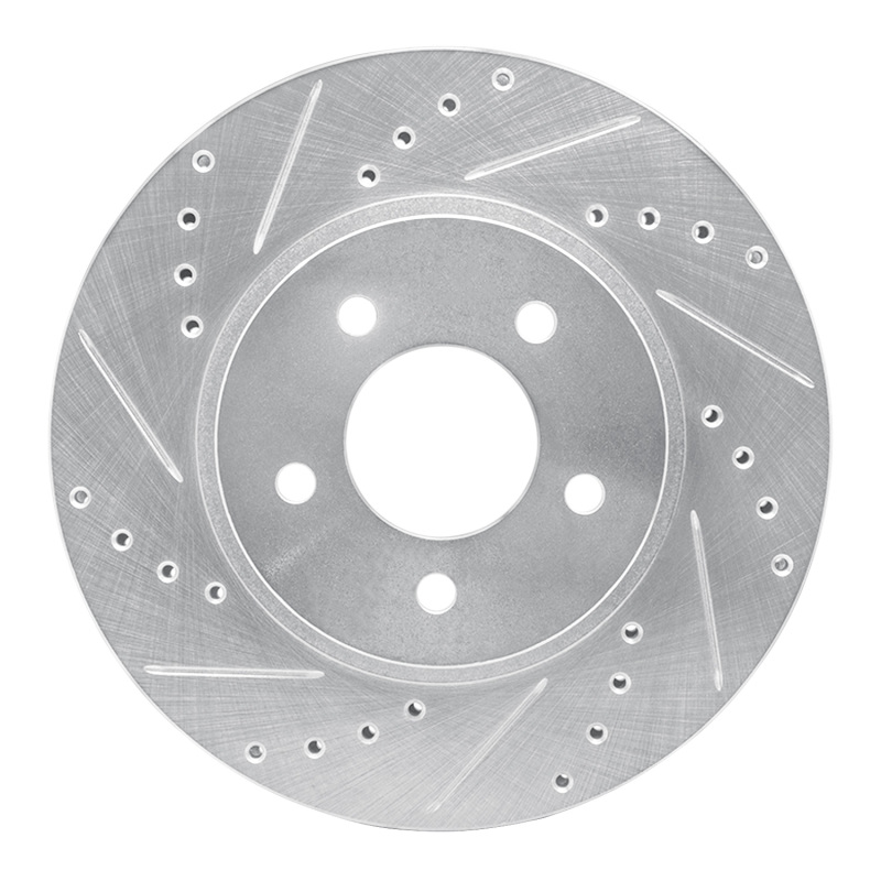 Picture of R1 05-12 Ford Escape Front Left Drilled & Slotted Silver Brake Rotor