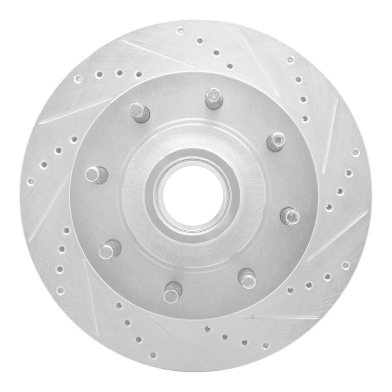 Picture of R1 03-05 Ford F-250 2WD (Super Duty) Front Right Drilled & Slotted Silver Brake Rotor