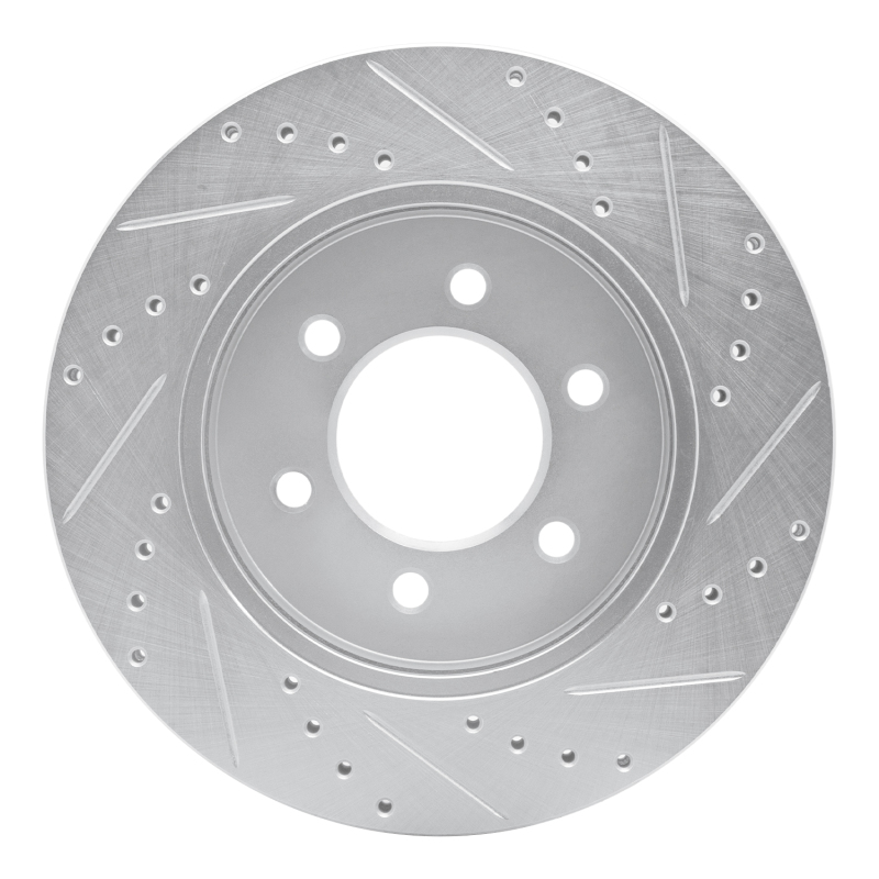 Picture of R1 04-08 Ford F-150 4WD Front Left Drilled & Slotted Silver Brake Rotor