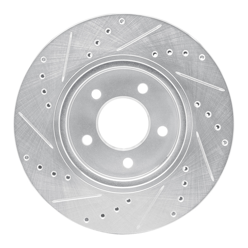 Picture of R1 05-12 Ford Escape Front Right Drilled & Slotted Silver Brake Rotor