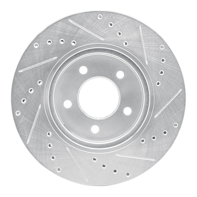 Picture of R1 05-12 Ford Escape Front Left Drilled & Slotted Silver Brake Rotor