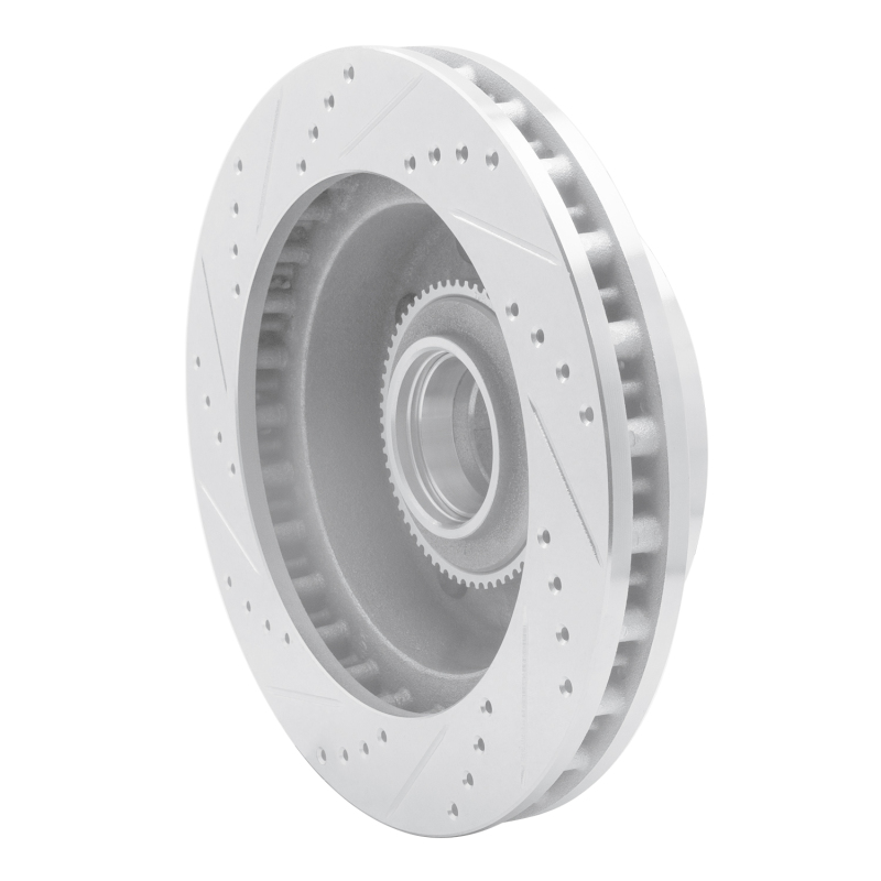 Picture of R1 03-05 Ford F-250 2WD (Super Duty) Front Right Drilled & Slotted Silver Brake Rotor