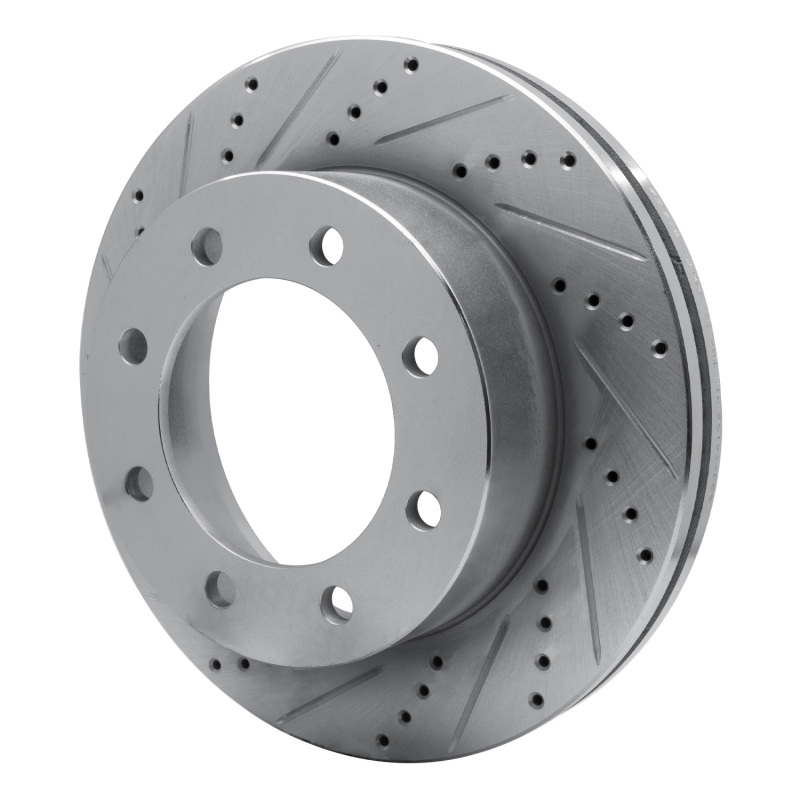 Picture of R1 05-12 Ford F-350 Super Duty 4WD Front Left Drilled & Slotted Silver Brake Rotor