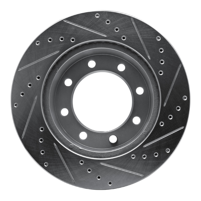 Picture of R1 05-12 Ford F-250 4WD (Super Duty) Front Left Drilled & Slotted Silver Brake Rotor