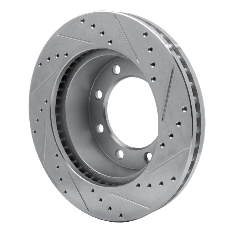 Picture of R1 05-12 Ford F-250 4WD (Super Duty) Front Left Drilled & Slotted Silver Brake Rotor