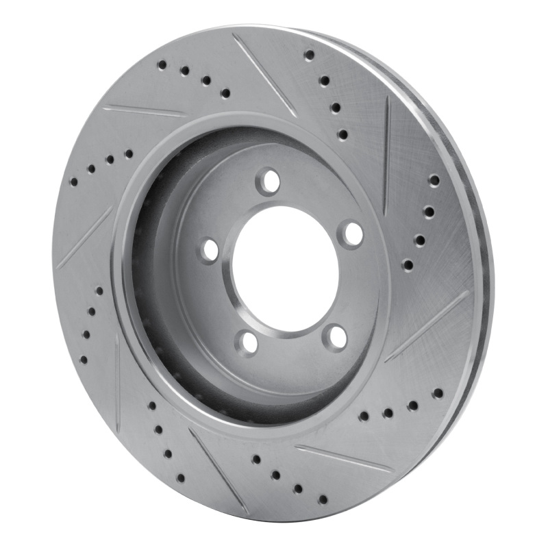 Picture of R1 06-10 Ford Explorer Sport Trac Front Left Drilled & Slotted Silver Brake Rotor